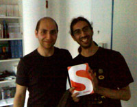 Vitaly Friedman and Román Cortés at the Smashing Magazine office